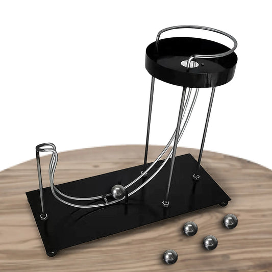 Kinetic Art Perpetual Motion Machine Marble Perpetual Machine Creative Miniature Infinite Looping Jumping Table Toy Home Decor